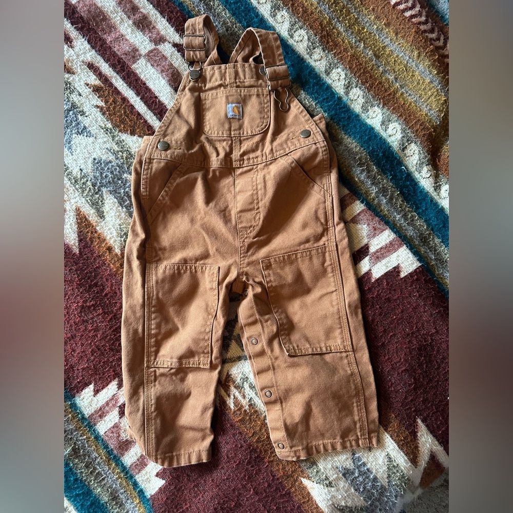Carhartt Brown Baby Overalls 18M